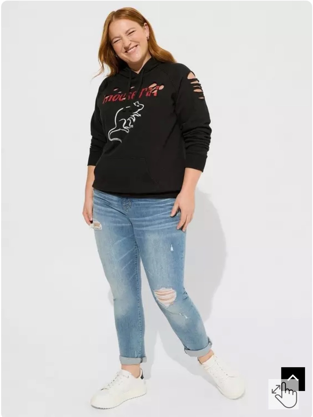 NWT Torrid Parks and Recreation Cozy Fleece Destructed Hoodie size M/L